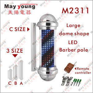 Export Europ Market Chrome Plated Rotating Barber Shop Pole